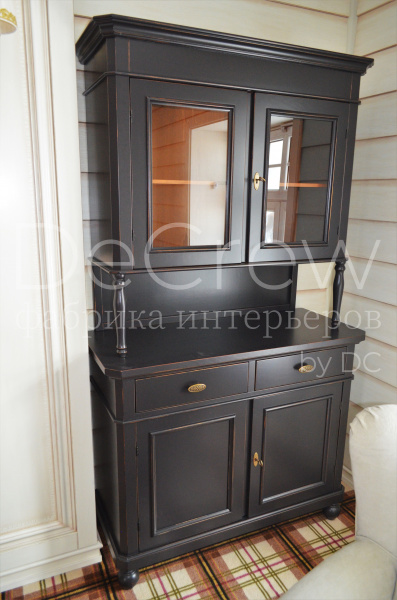 Изображение: Шкаф витрина для посуды 4