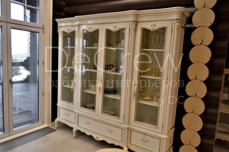 Изображение: Шкаф витрина для посуды 1